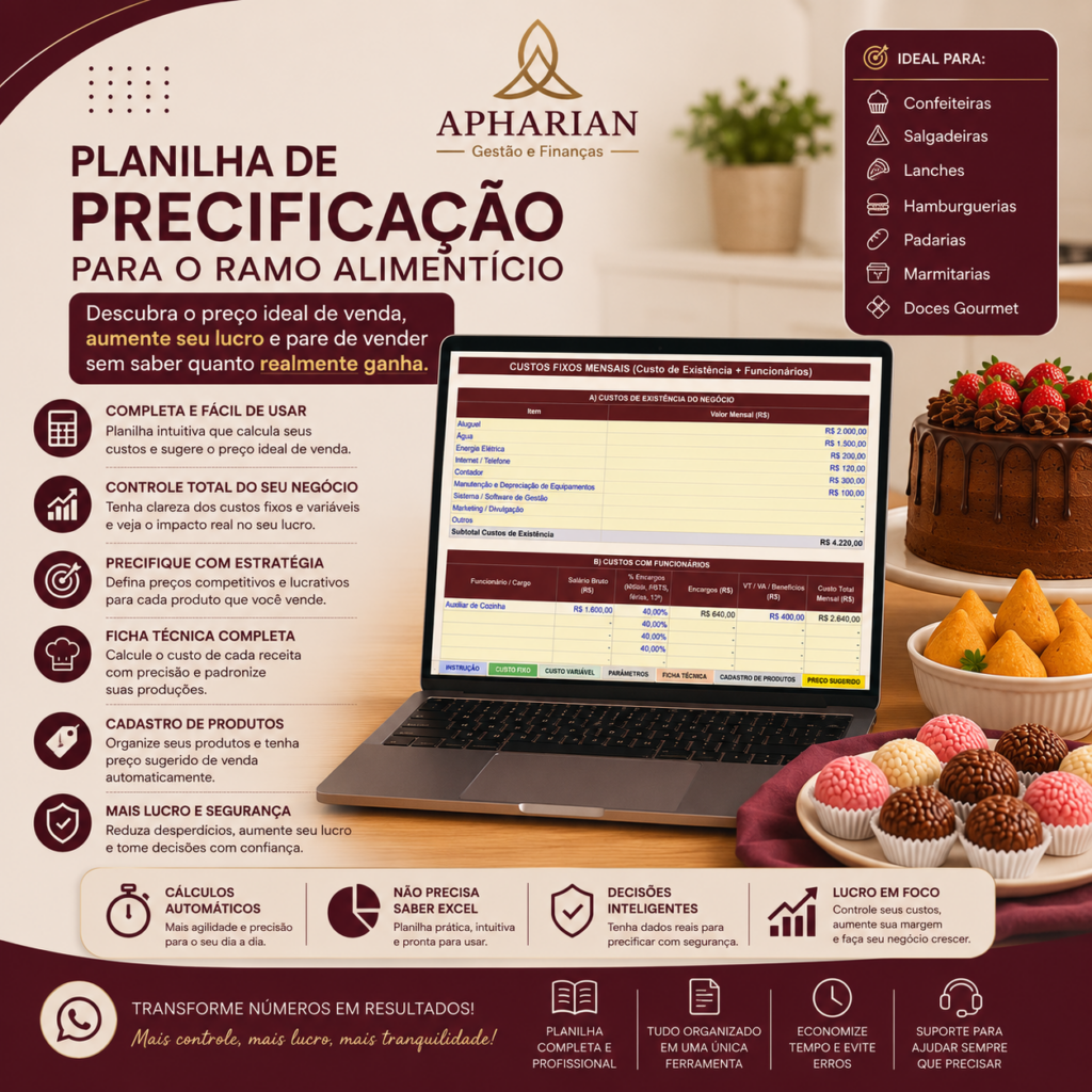Planilha de Precificação Alimentícia